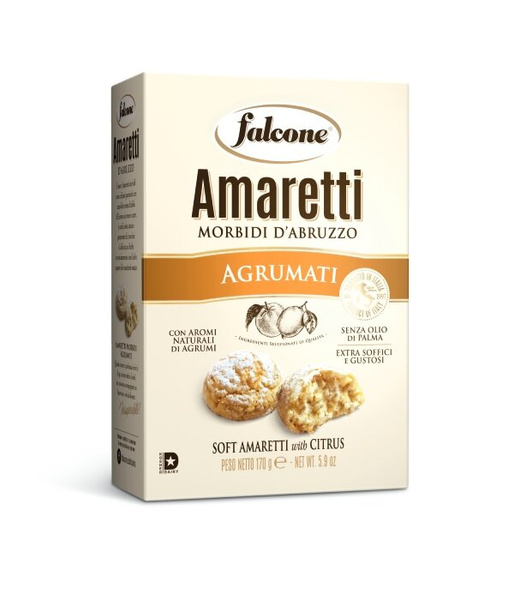 Ciastka Amaretti Morbidi Agrumati Falcone 170g - Cytrusowe
