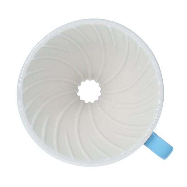 Ceramiczny drip Tiamo z uchem V02 - Błękitny