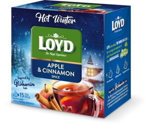 Herbata owocowa Loyd Hot Winter Glühwein - Jabłko z cynamonem 15x3g