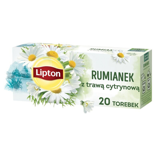 Herbatka ziołowa Lipton Rumianek z trawą cytrynową 20x1g - opinie w konesso.pl