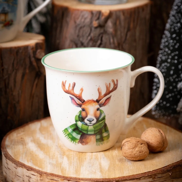 Kubek świąteczny Altom Design Renifer 630 ml