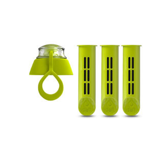 Filtr do butelki DAFI 3szt. + nakrętka - Limonkowy