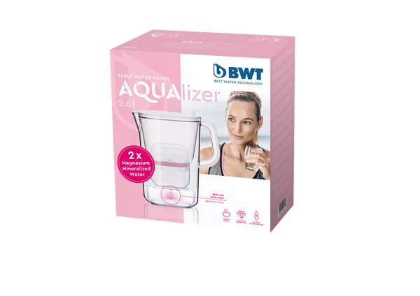 Dzbanek filtrujący wodę BWT AQUAlizer 2.6 l - elektorniczny z 2 wkładami Mg2+