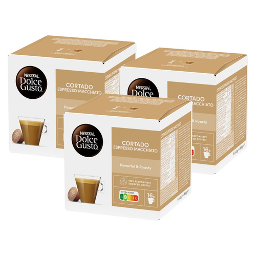 ZESTAW Kapsułki Nescafé Dolce Gusto Cortado Espresso Macchiato 3x16 sztuk