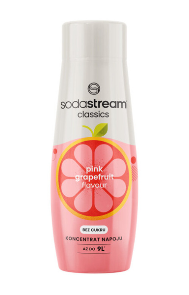 Zestaw Syrop SodaStream Różowy Grejpfrut 3x440 ml - Bez cukru + Torba