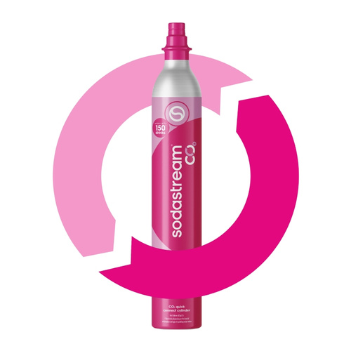 Wymiana cylindra SodaStream Quick Connect - różowy nabój z gazem CO2