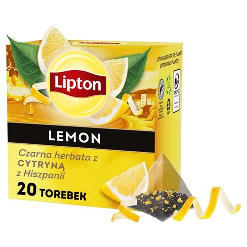 Herbata czarna aromatyzowana Lipton Cytryna 20x1,7g