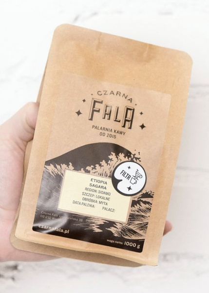 Kawa ziarnista Czarna Fala Etiopia Sagara 250g - NIEDOSTĘPNY