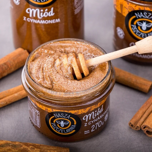Miód z cynamonem Nasza Pszczelarnia 270g