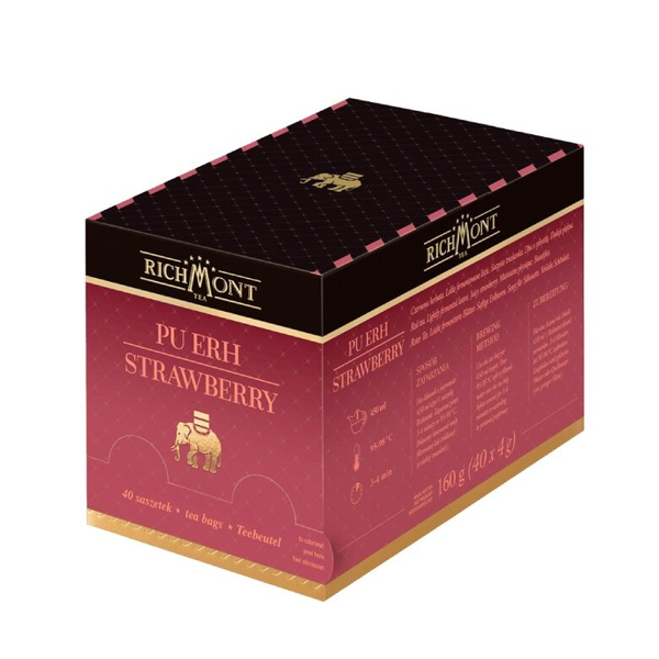 Herbata czerwona Richmont Pu-Erh Strawberry 40x4g
