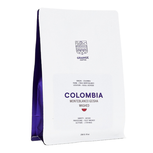 Kawa ziarnista Coffee Grange Colombia Monteblanco Geisha Washed 250g - opinie w konesso.pl