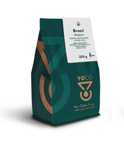 Kawa ziarnista YoCo Coffee Brazil Mogiana Espresso 250g - opinie w konesso.pl