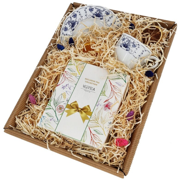 Zestaw prezentowy dla mamy z herbatą i filiżanką