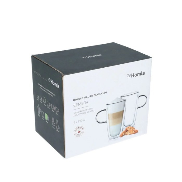 Zestaw szklanek z podwójną ścianką HOMLA CEMBRA 330 ml - 2 szt.