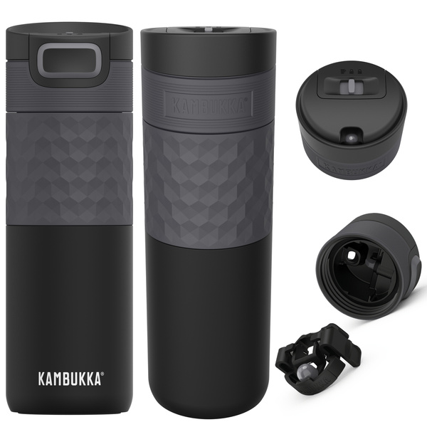 Kubek termiczny Kambukka Etna Grip 500 ml - Black Steel + GRATIS 9 DRIP BAGÓW