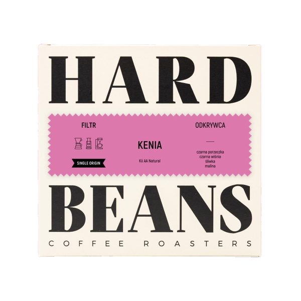 Kawa ziarnista Hard Beans Kenia Kii AA Natural 250g