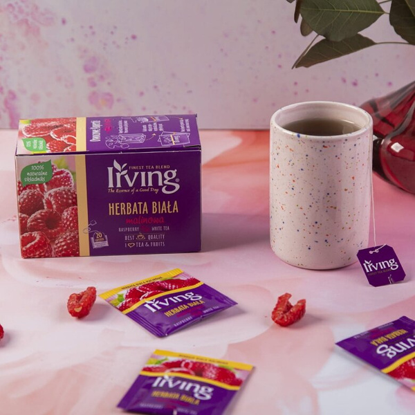 Herbata biała Irving Malinowa 20x1,5g 