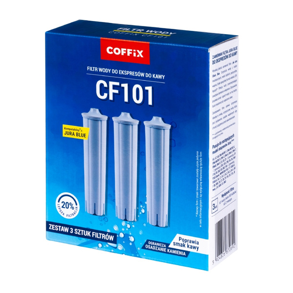 Zestaw 3 sztuk filtrów COFFIX CF101 - zamiennik Jura Claris Blue