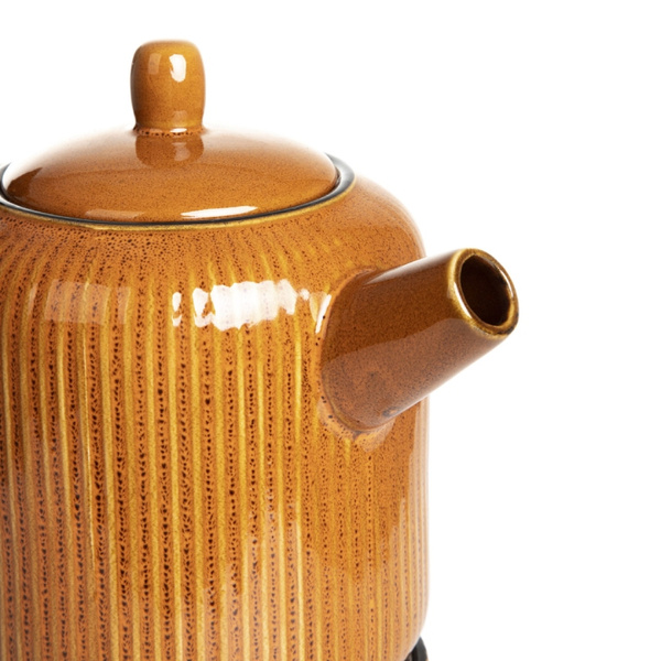 Dzbanek z podgrzewaczem Homla Mirande 950ml - Bursztynowy