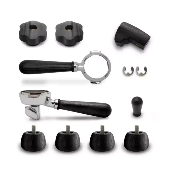 Zestaw drewnianych uchwytów i nóżek do ekspresu Lelit Bianca w kolorze czarnym PLA2201