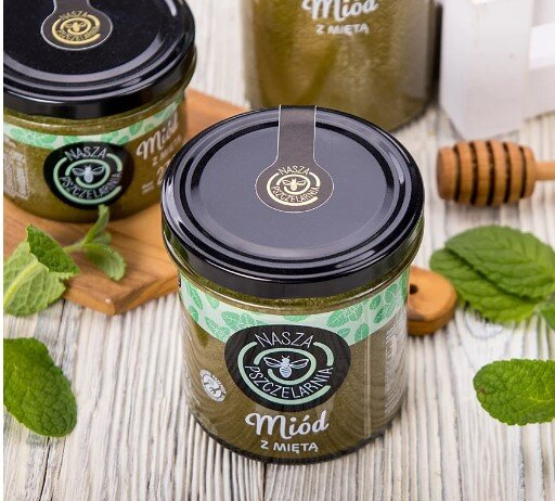 Miód z miętą Nasza Pszczelarnia 190g