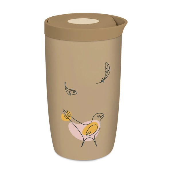 Kubek termiczny Coffee Format 350 ml - Brązowy z nadrukiem