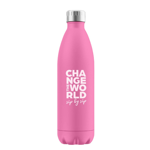Butelka termiczna BWT Change the World Sip by Sip 500 ml - Różowa