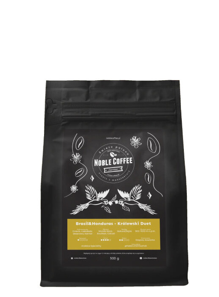 Kawa ziarnista Noble Coffee Brasil&Honduras - Królewski Duet 250g