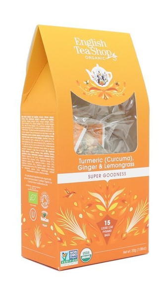 Ziołowa herbata English Tea Shop Turmeric Ginger & Lemongrass 15x2g