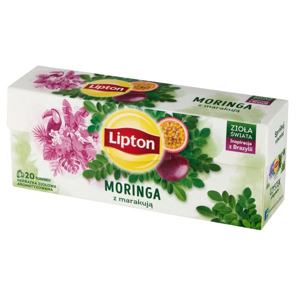 Herbatka ziołowa aromatyzowana Lipton Moringa z marakują 20x0,9g