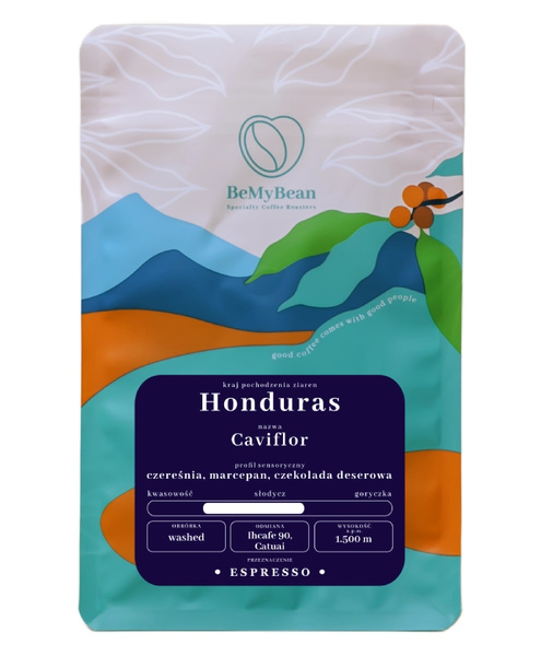 Kawa ziarnista BeMyBean Honduras Caviflor Espresso 1kg