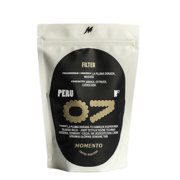 Kawa ziarnista Momento Peru Nº7 La Pluma Dorada Washed 250g – NIEDOSTĘPNY