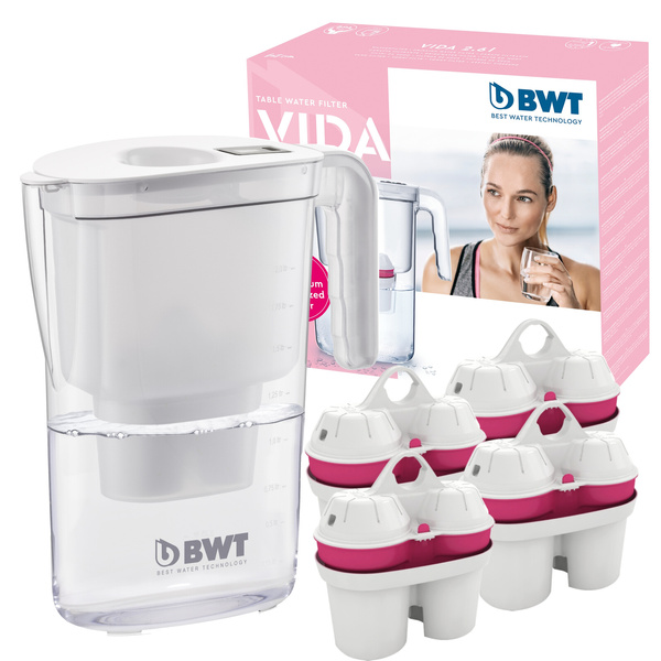 OUTLET - Dzbanek filtrujący wodę BWT Vida 2.6 l Biały + 4 wkłady magnezowe