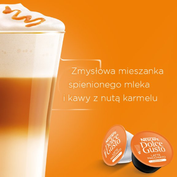 Kapsułki Nescafé Dolce Gusto Latte Macchiato Caramel 16 sztuk