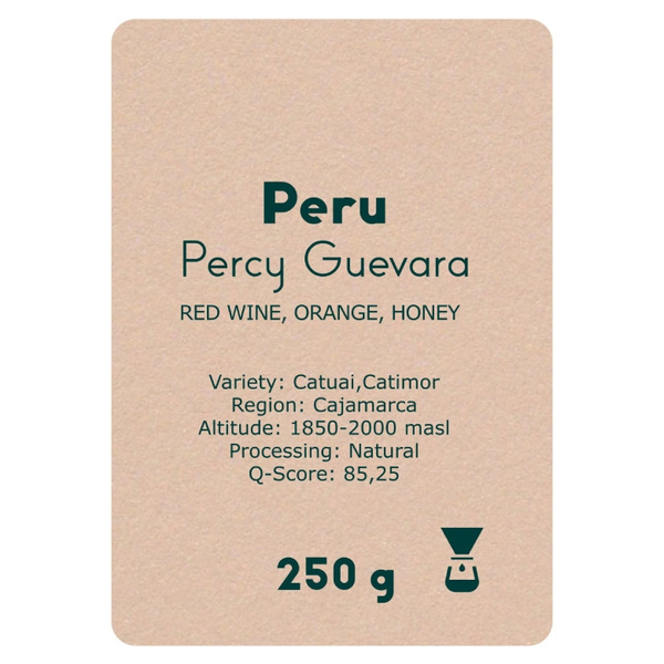 Kawa ziarnista YoCo Coffee Peru Percy Guevara Filtr 250g