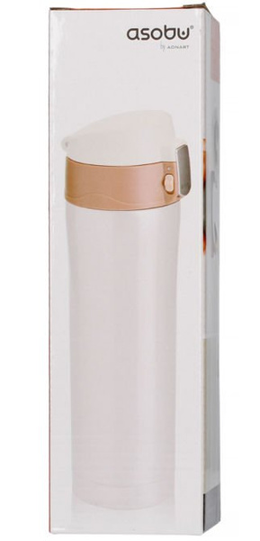 Asobu Diva Cup Biały/Brązowy kubek termiczny 450 ml - NIEDOSTĘPNY