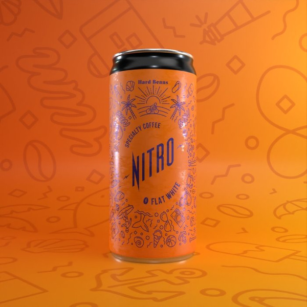 Hard Beans Nitro Vegan Flat White Light 200 ml - NIEDOSTĘPNY