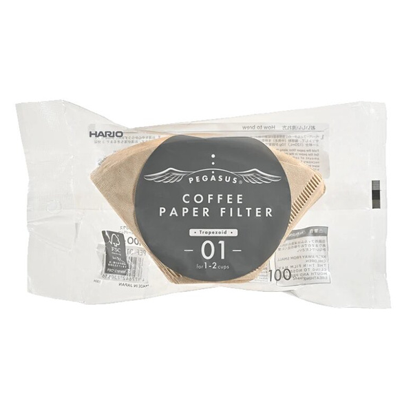 Filtry papierowe brązowe do dripa Hario Pegasus 01 - 100 sztuk – NIEDOSTĘPNY