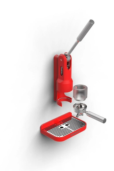 Dźwigniowy ekspres do kawy Superkop Red - Czerwony