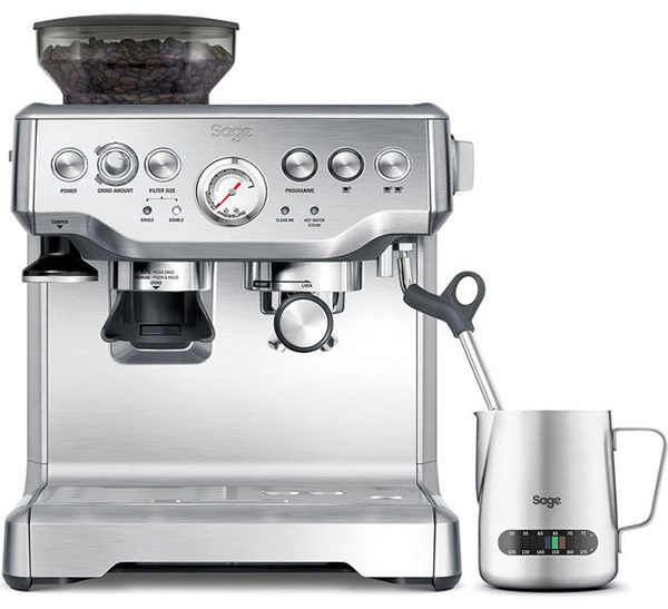 Kolbowy ekspres do kawy Sage SES875BSS + GRATIS PAKIET BARISTY