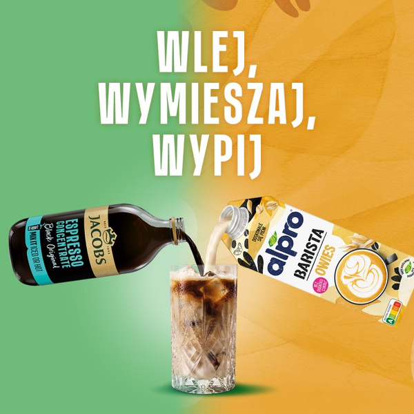 ZESTAW - Napój ALPRO Barista Oat Owsiane 3x750 ml + Koncentrat kawowy Jacobs Espresso Concentrate Black Original 485ml