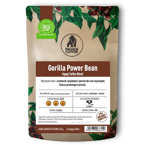 Kawa ziarnista Ingagi Coffee Gorilla Power Bean 1kg
