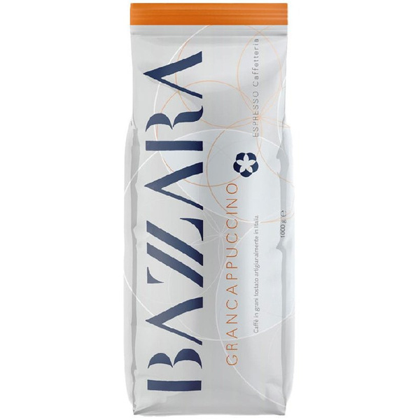 ZESTAW - Kawa ziarnista Bazzara GRANCAPPUCCINO 3x1kg + szklanki termiczne Cappuccino 210 ml - 4 sztuki