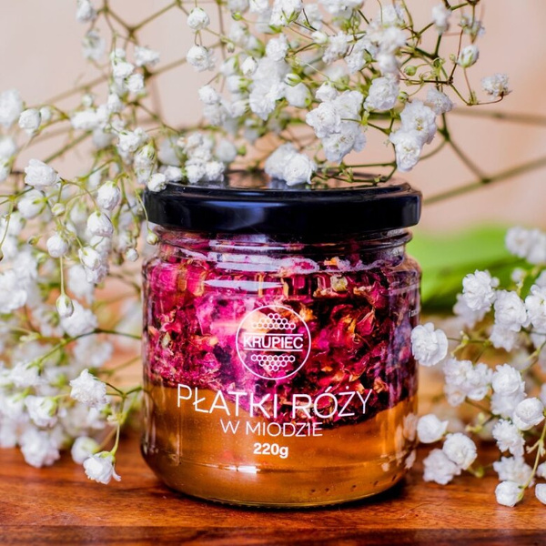 Płatki róży w miodzie Krupiec 220g