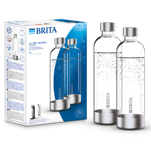OUTLET - Zestaw 2 butelek plastikowych PET BRITA sodaONE 1l