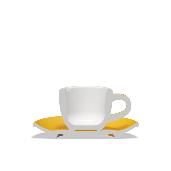 Filiżanka do espresso Club House Tulipano 70 ml - Żółta