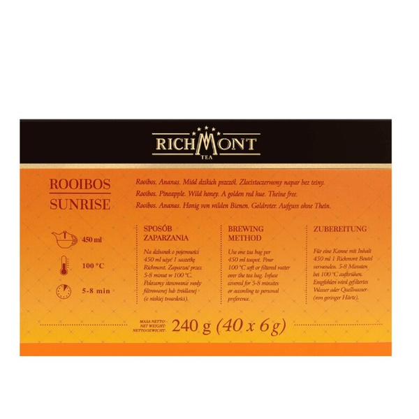 Ziołowa herbata Richmont Rooibos Sunrise - 40x6g