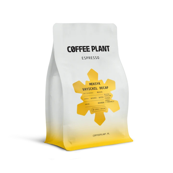Kawa ziarnista COFFEE PLANT Meksyk Vayichil Decaf Espresso 250g - bezkofeinowa