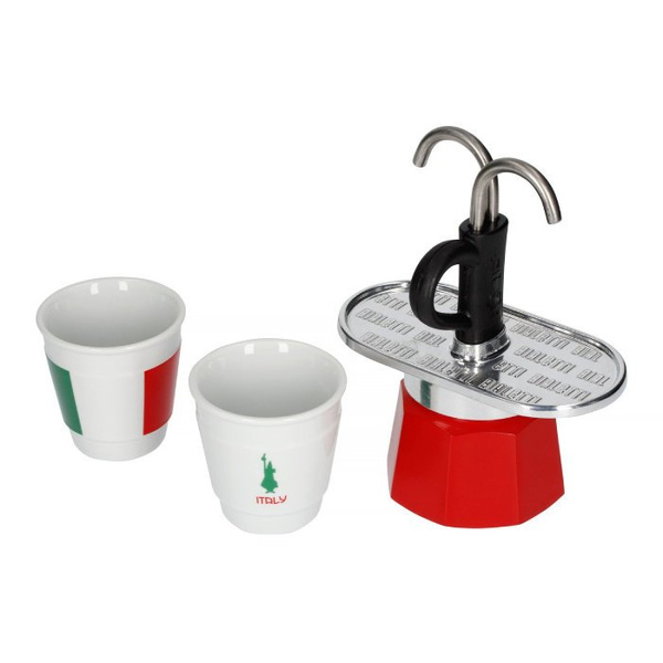 Kawiarka Bialetti Mini Express Italia 2tz + filiżanki