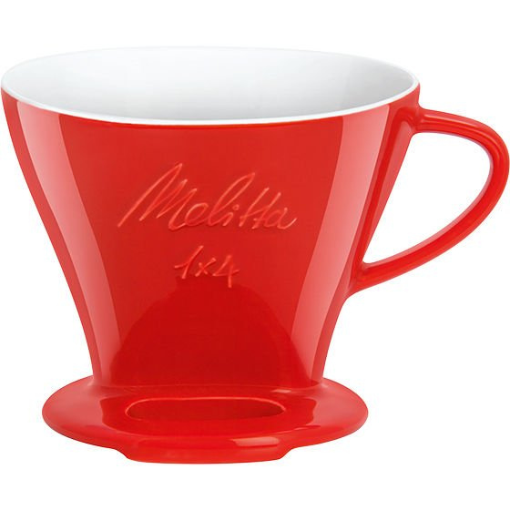 Porcelanowy Drip Melitta 1x4 - Czerwony 